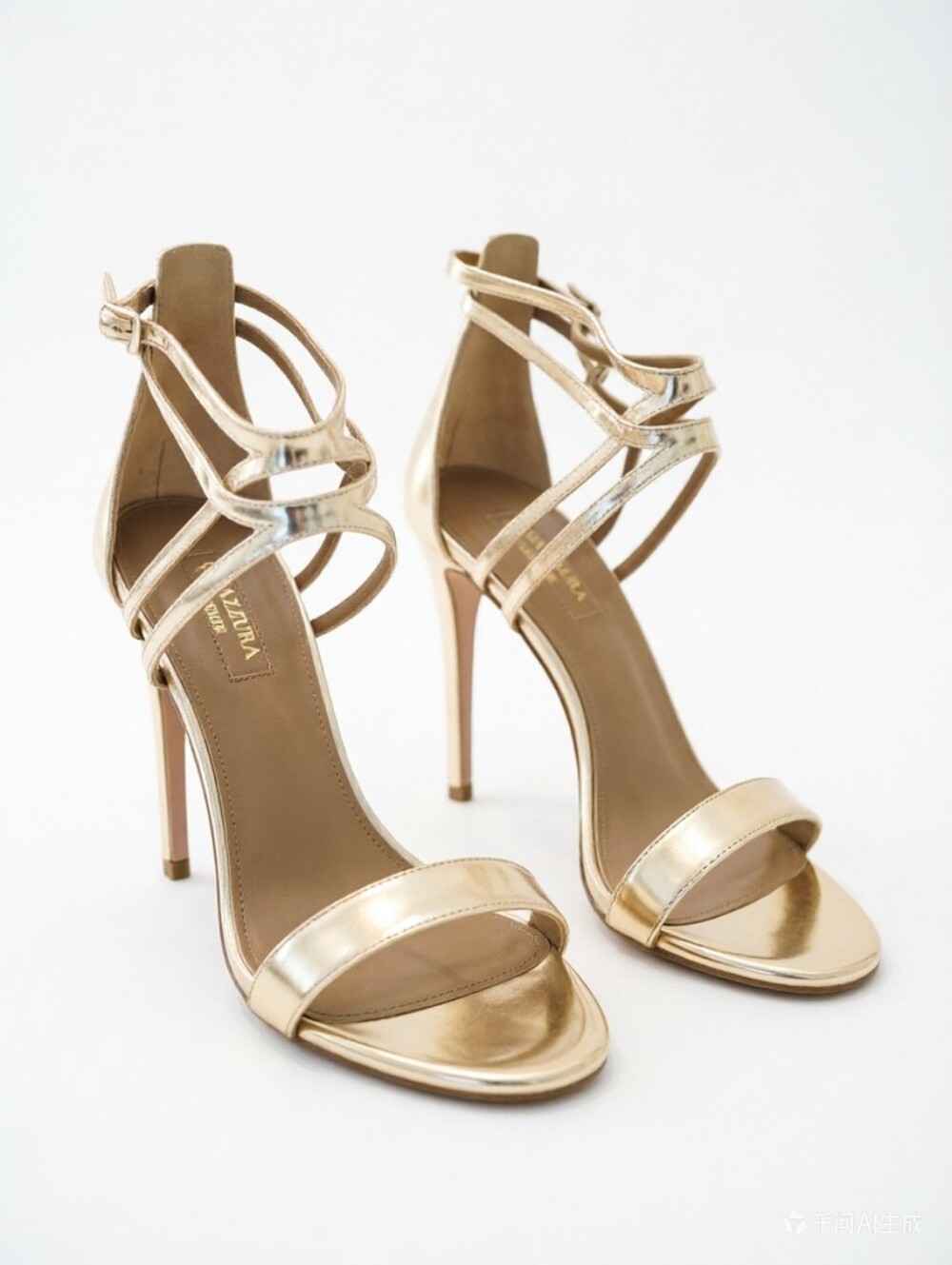 Aquazzura Lucille 105 Light Gold Heels